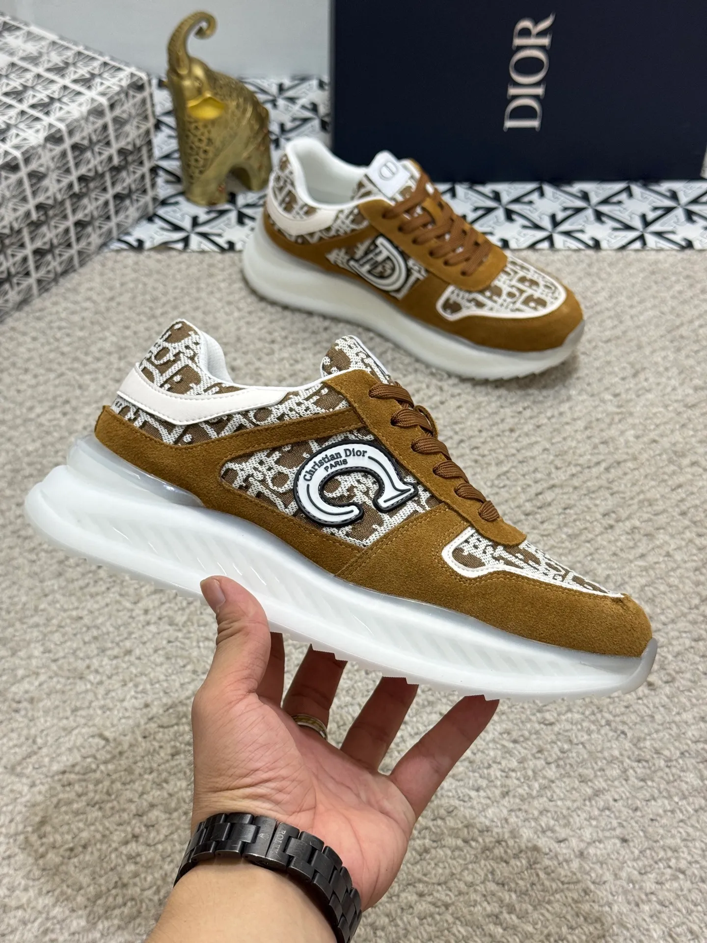 Men's men's shoes 💰440 [New model] 🐞🐞Top original - Dior 🆕 Low-top B02 casual sports shoes, carefully made of first-layer cowhide with canvas, comfortable and breathable ~ rubber soles, enhance style. Fashionable and versatile, it can complement any look. Featuring an exquisite design that is uniquely dynamic and modern, this shoe is part of Dior's legacy and embodies modern elegance. Size: 38-44 (45 customized.